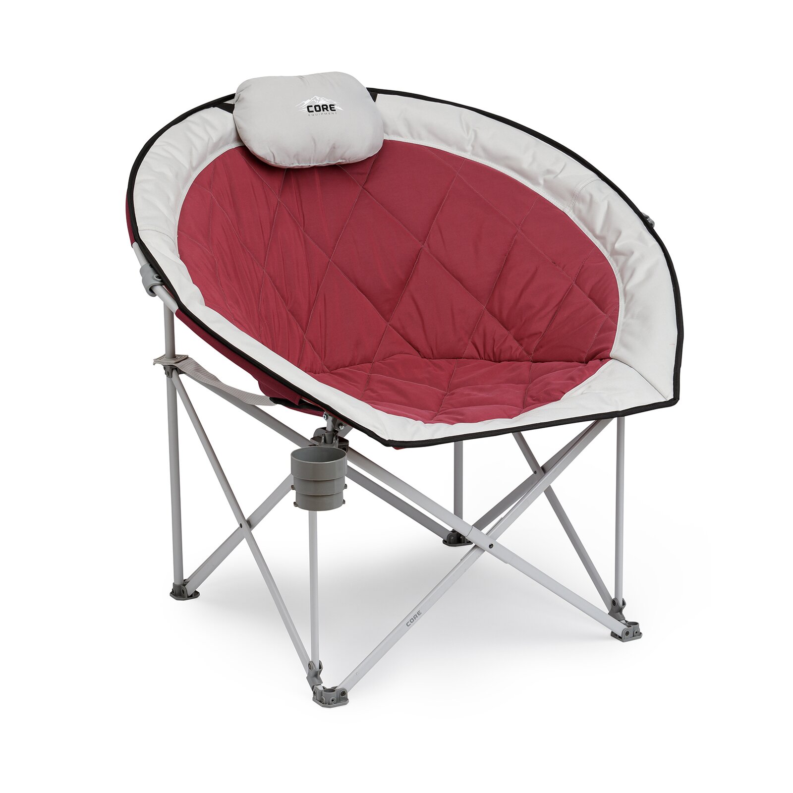 Core Equipment Oversized Padded Round Moon Outdoor Camping Folding Chair, Wine & Reviews